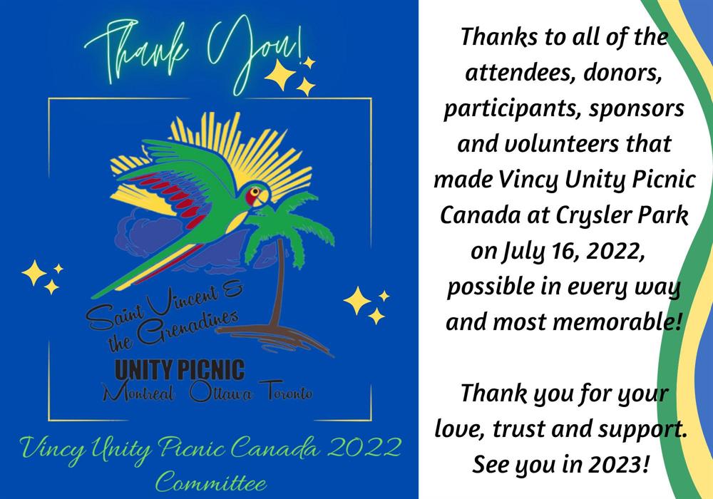 2022 Vincy Unity Picnic Thank you!!!