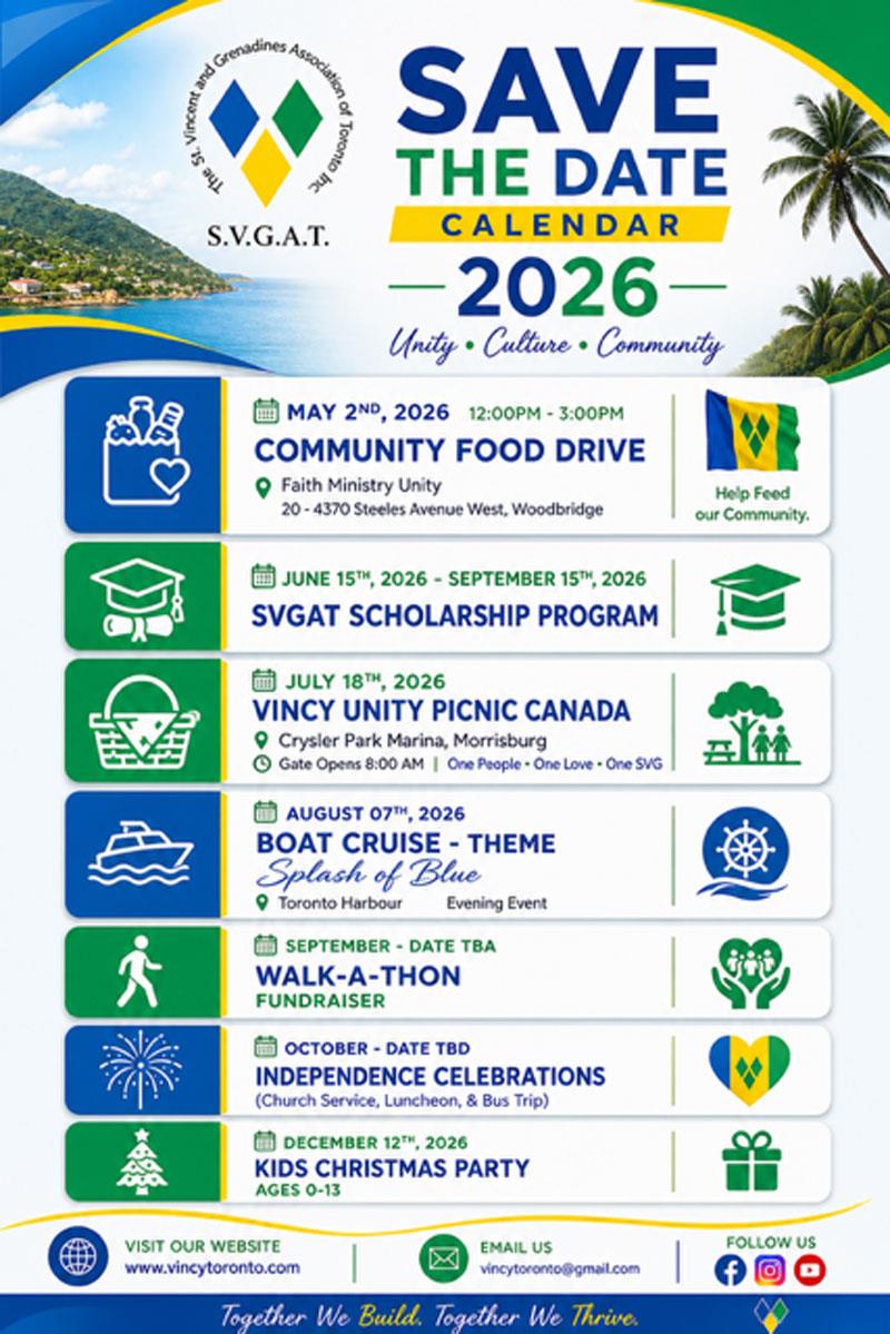 SVGAT Save the Date 2026 Calendar